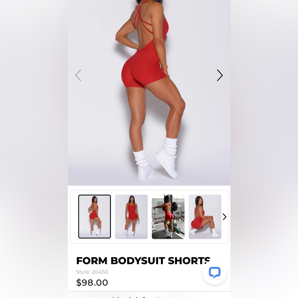 Bombshell Sportswear Form Bodysuit Shorts